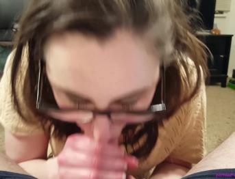 Оральный кримпай с глотанием, интенсивный минет