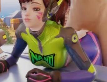 Dva Nano Doggystyle Overwatch Анимация 3D со звуком